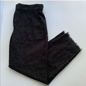 J. Crew NWT Black Lace Easy Pant in Size 8